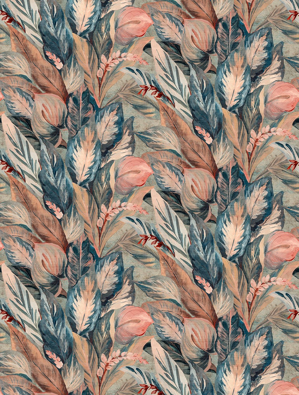 Peach Parfait Vintage Tropical Botanical  Wallpaper Panels RM9235