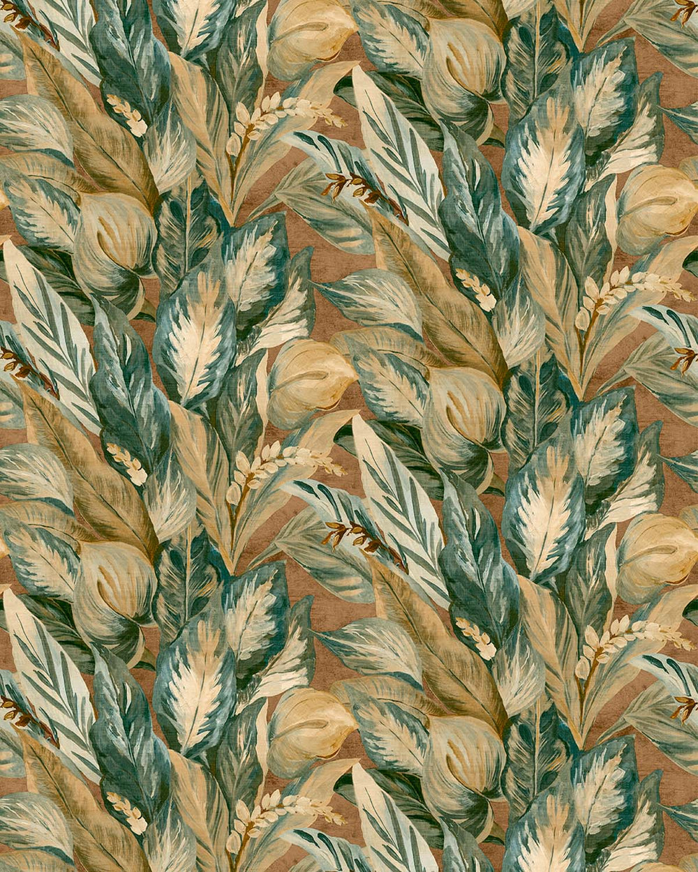 Golden Pilsner Vintage Tropical Botanical  Residential Mural RM9236