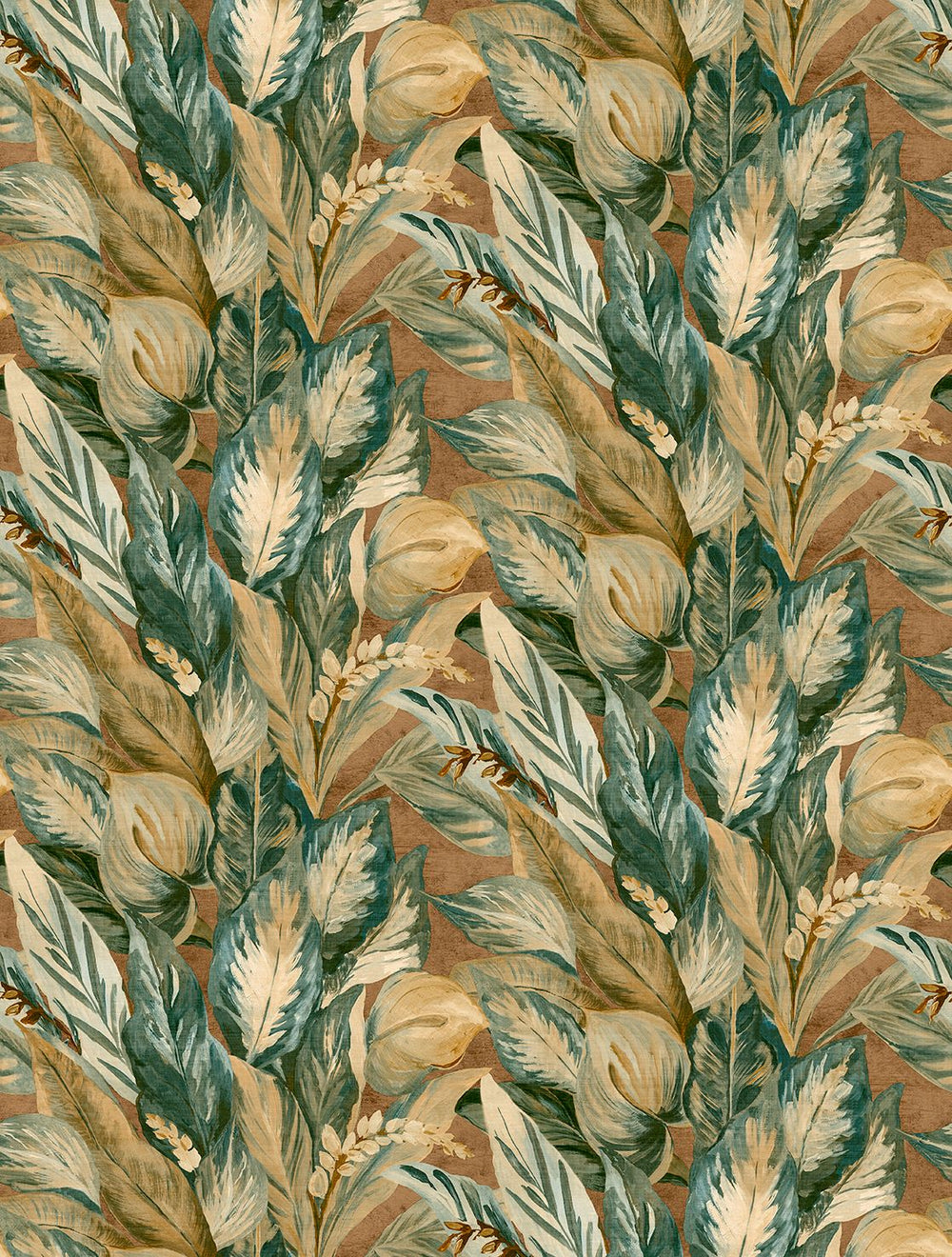 Golden Pilsner Vintage Tropical Botanical  Residential Mural RM9236