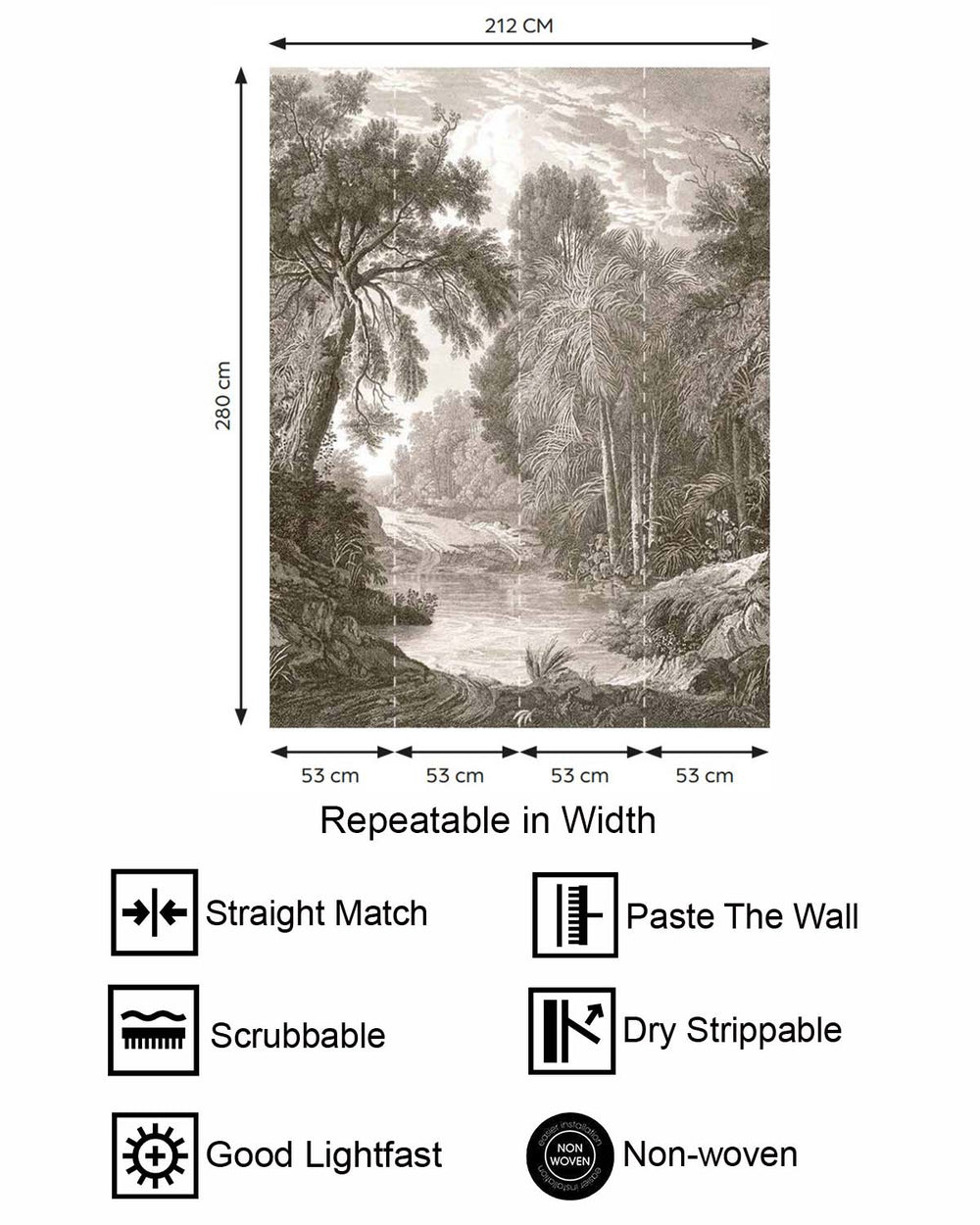 Coral Clay Jungle Riverbank Residential Mural RM9239
