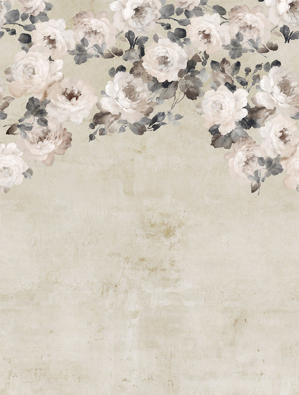 Pearl Oyster Peony and Rose Arbour Residential Mural RM9240