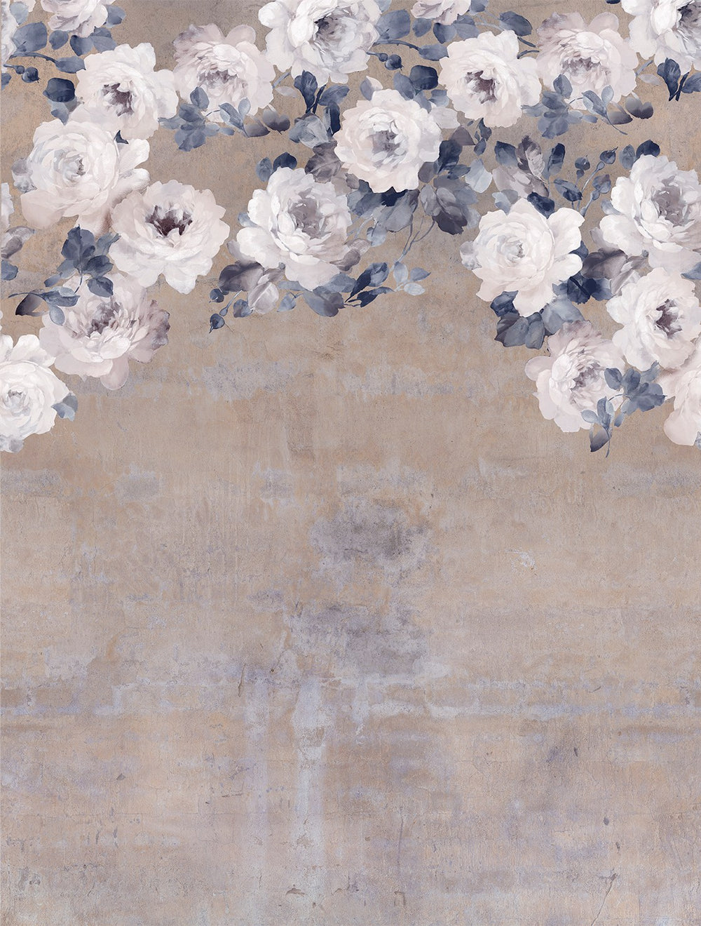 Iris Mauve Peony and Rose Arbour Residential Mural RM9242