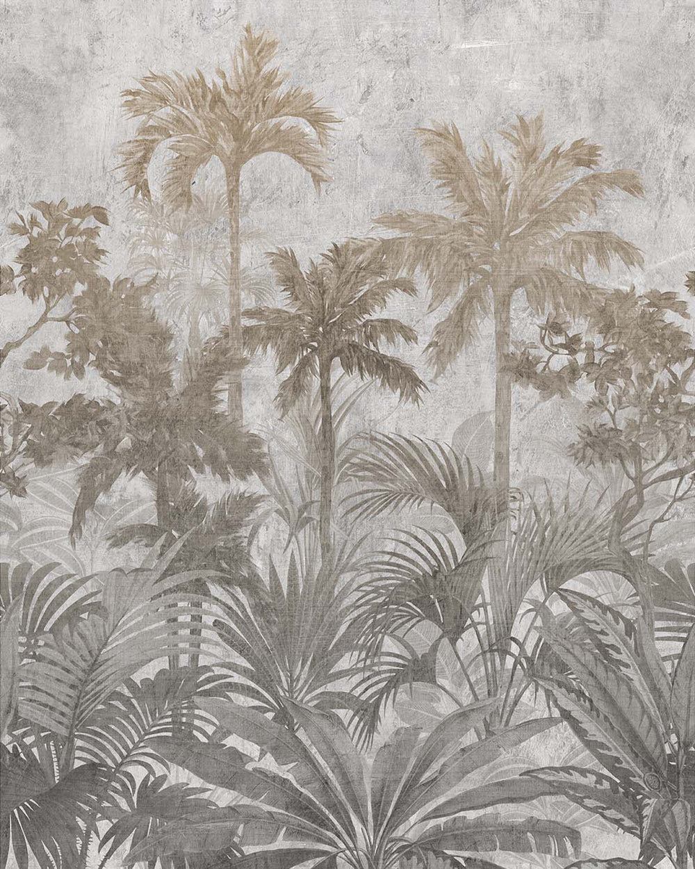 Friar Grey Vintage Tropical Jungle Residential Mural RM9256