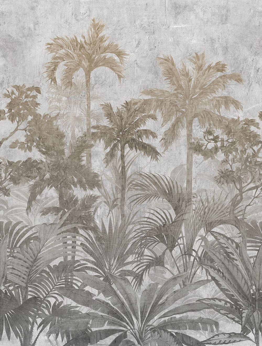 Friar Grey Vintage Tropical Jungle Residential Mural RM9256