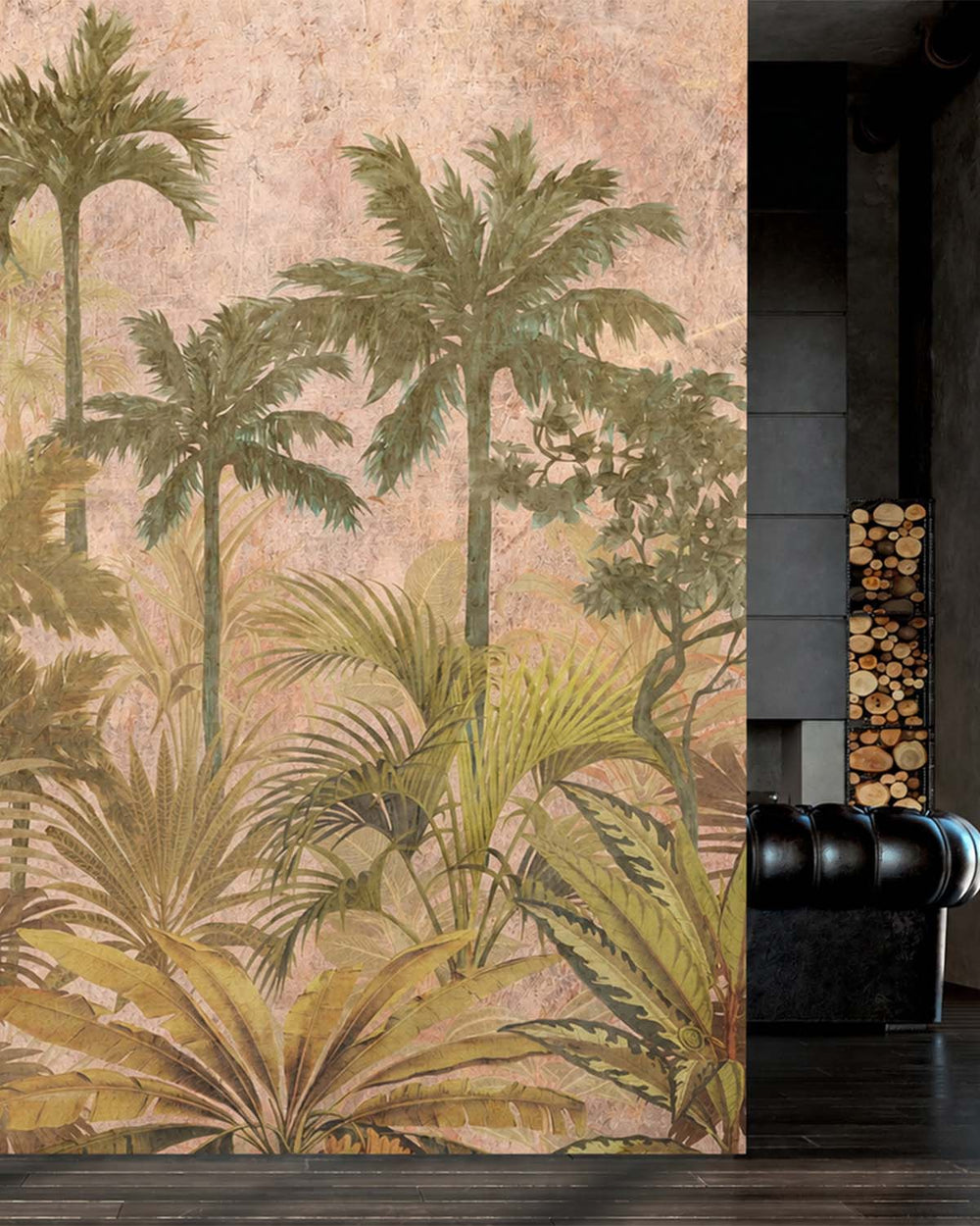Just Rosey Vintage Tropical Jungle Residential Mural RM9257