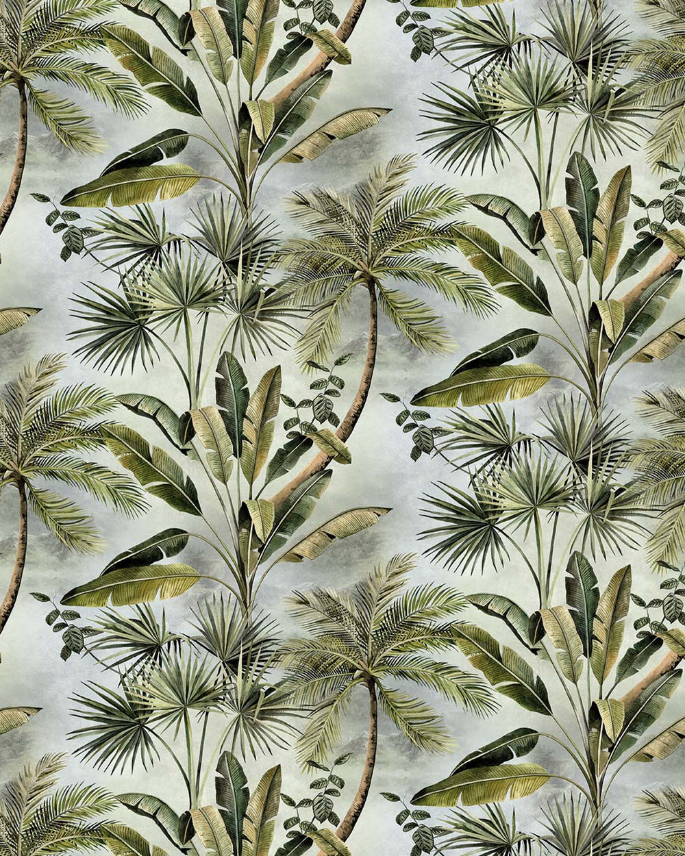 Gordons Green Tropical Palm Tree & Banana Leaf  Residential Mural RM9261