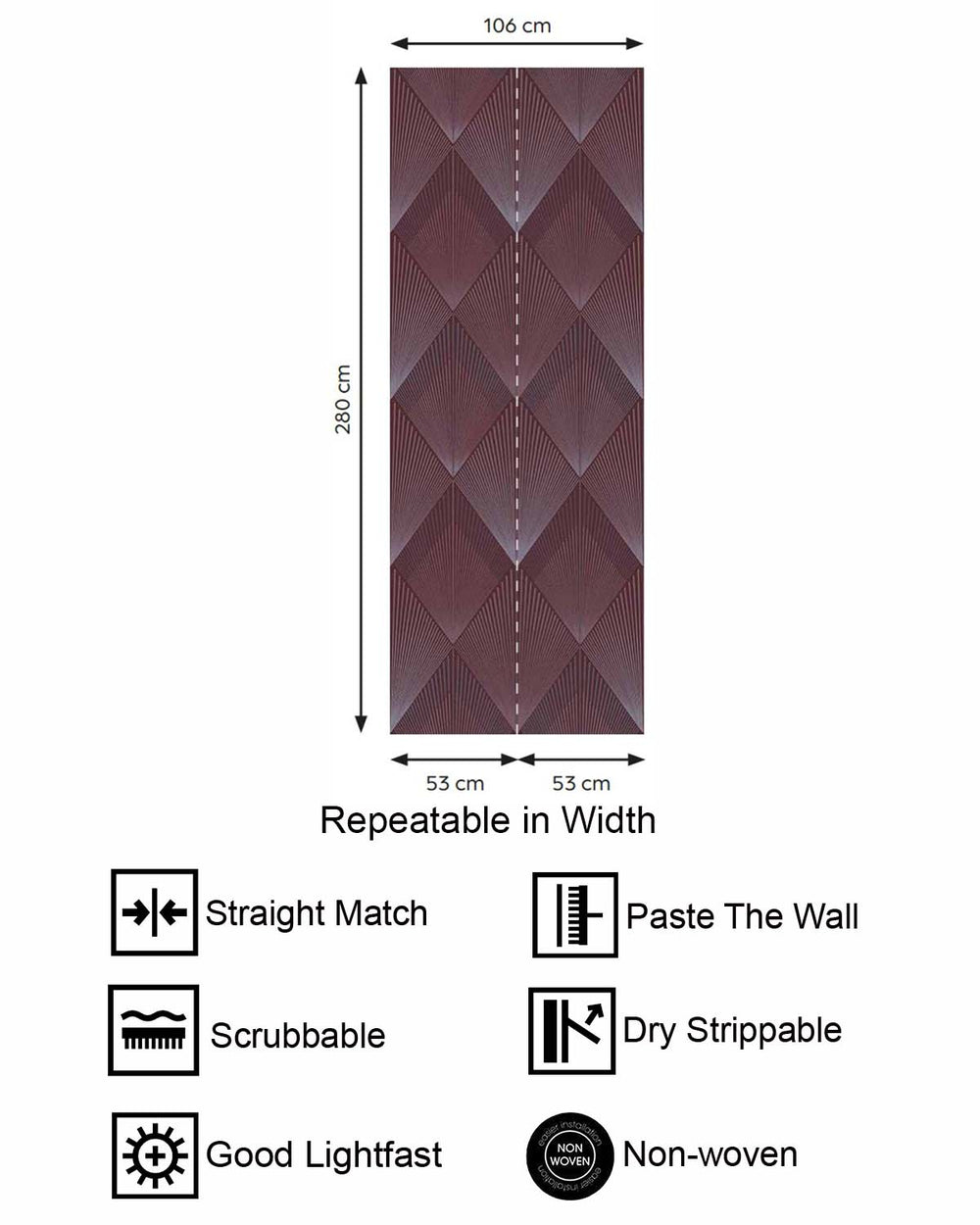 Vineyard Wine Art Deco Diamond Sunburst  Residential Mural RM9273
