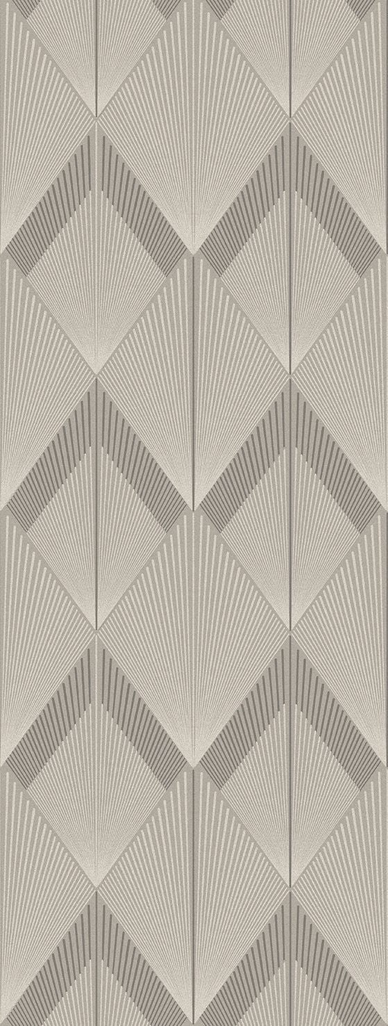 Bright Sepia Art Deco Diamond Sunburst  Residential Mural RM9275