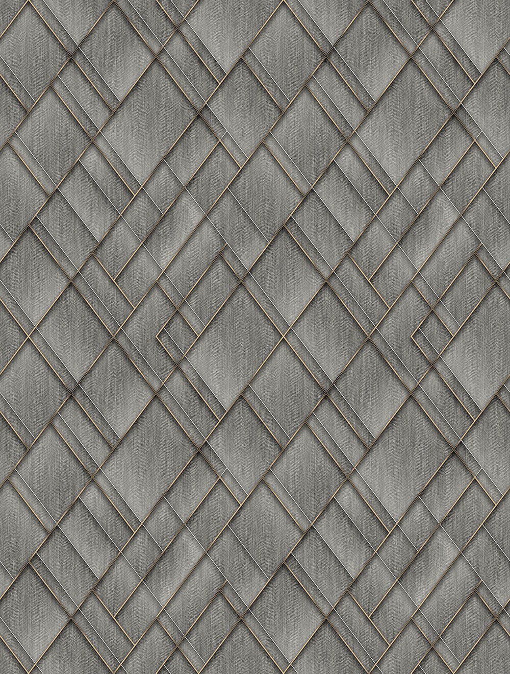 Grey Porcelain Modern Geometric Trellis  Residential Mural RM9279