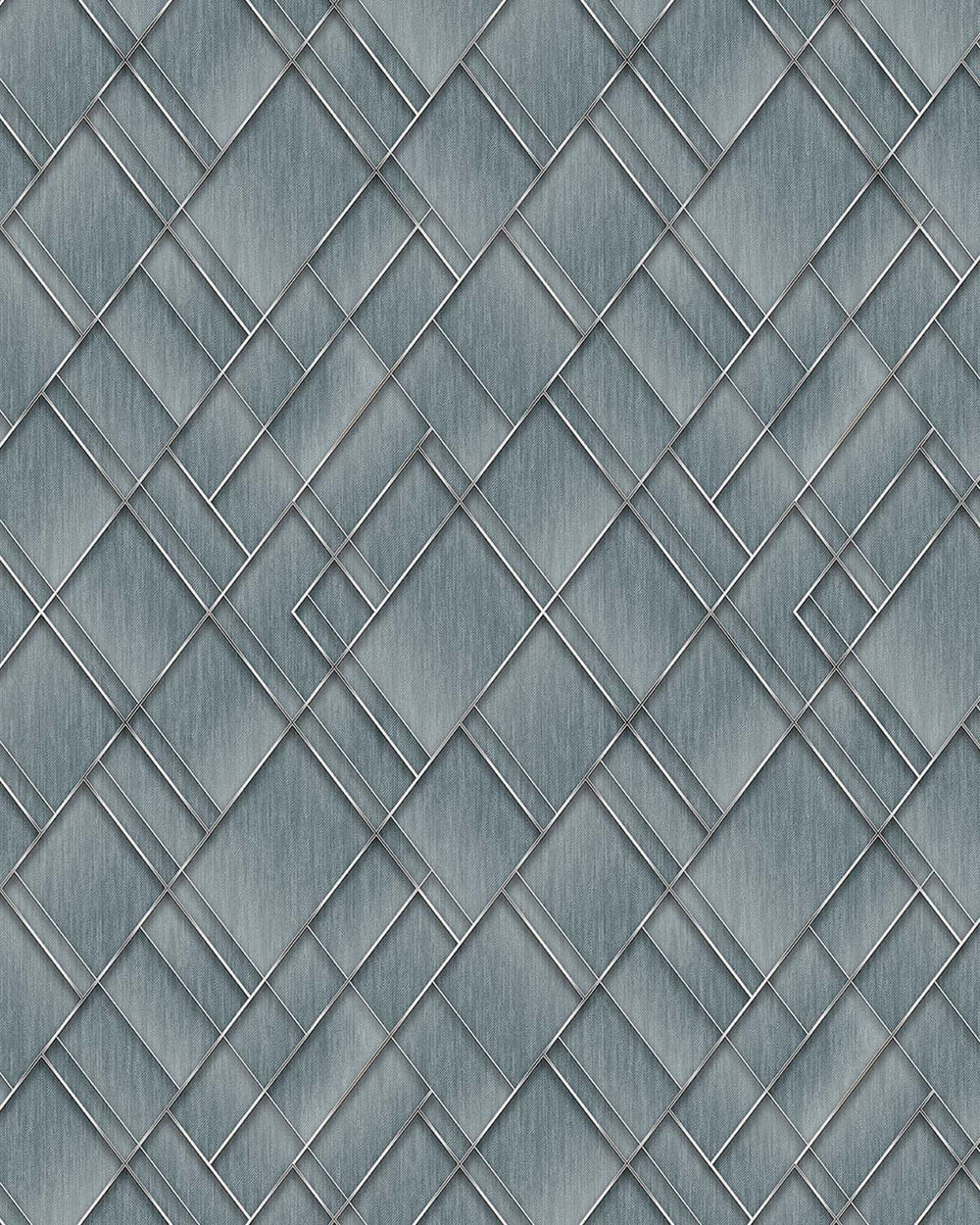 Regent Grey Modern Geometric Trellis  Residential Mural RM9280