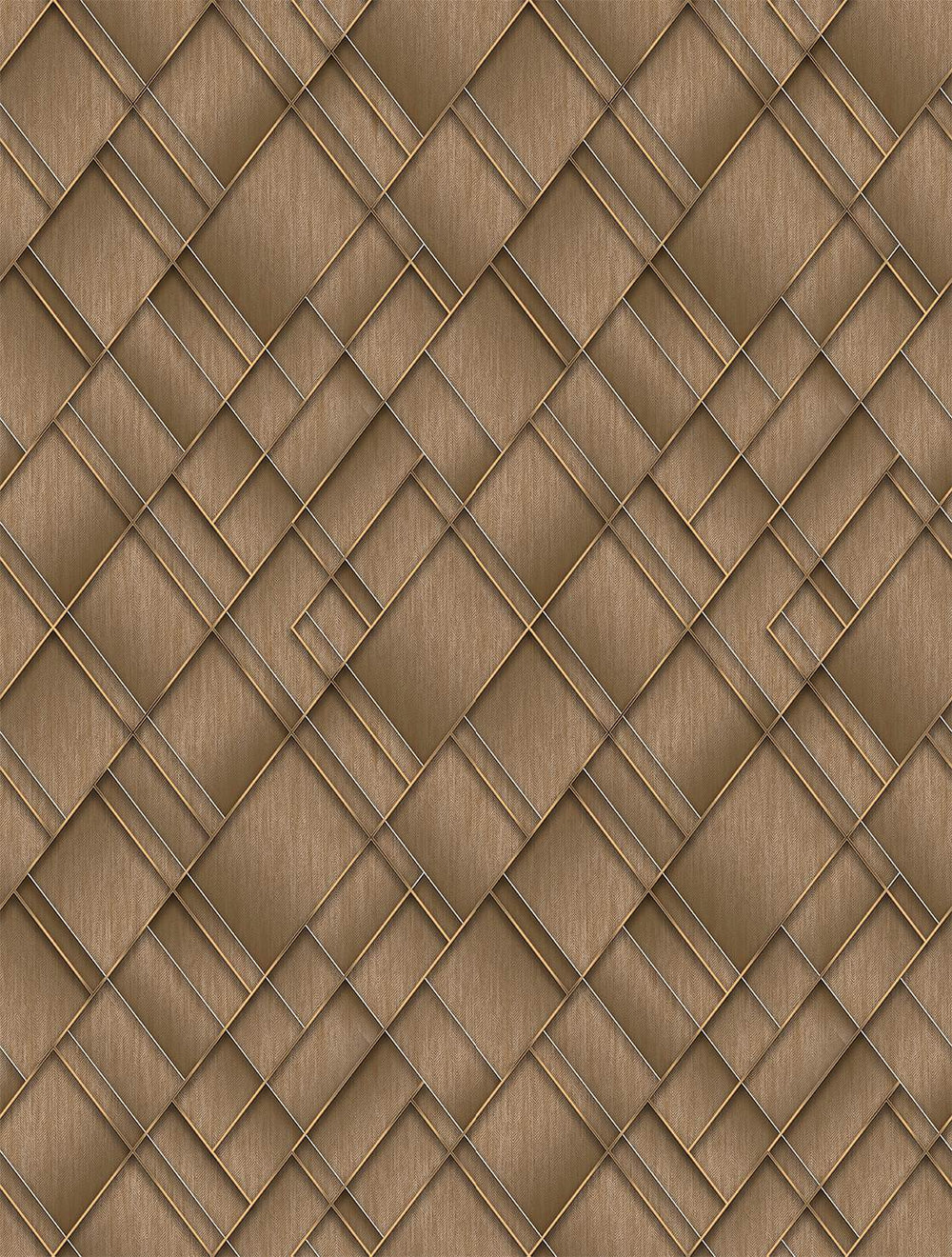 Chester Brown Modern Geometric Trellis  Residential Mural RM9281