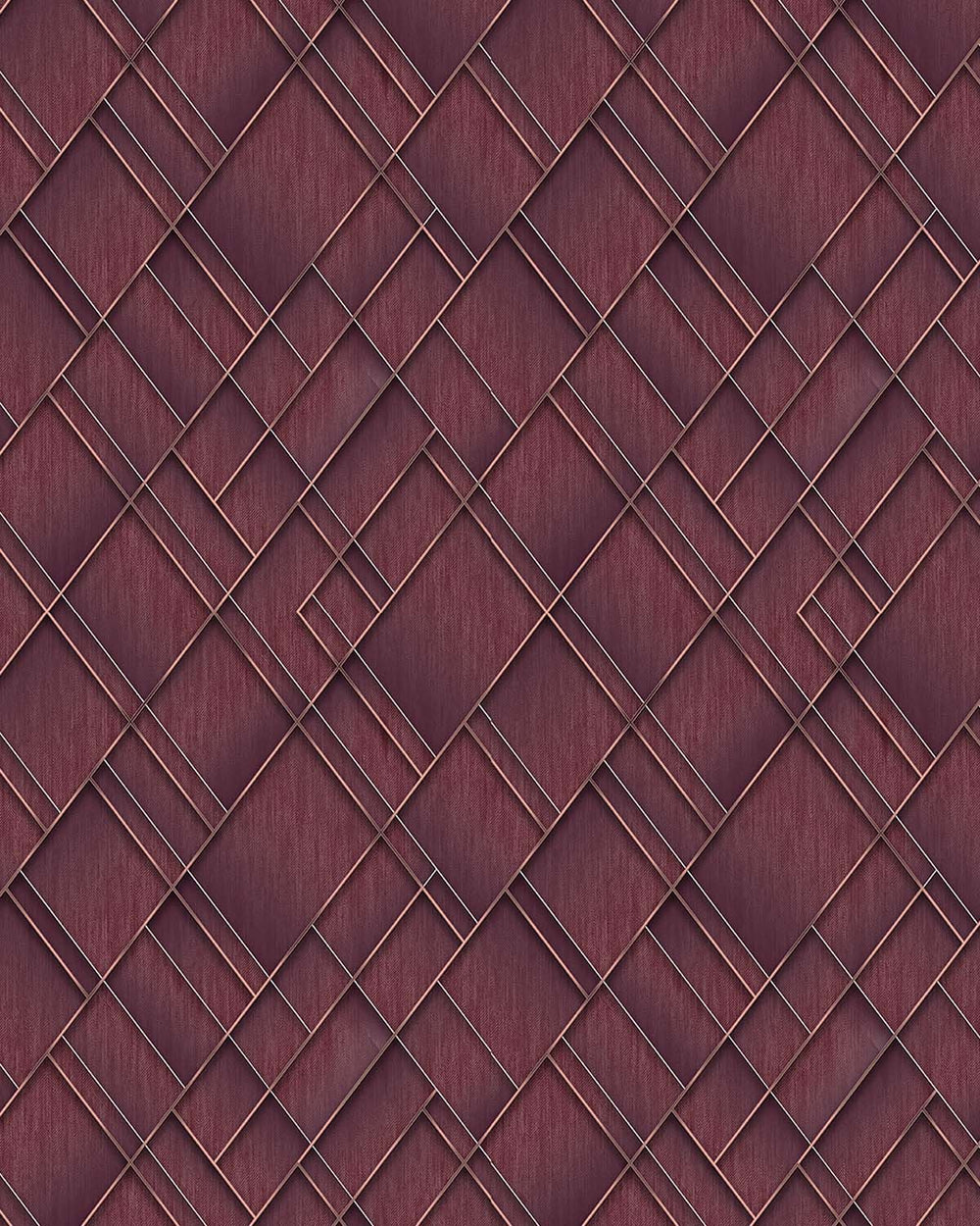 Windsor Wine Modern Geometric Trellis  Residential Mural RM9282