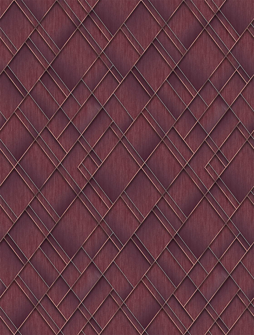 Windsor Wine Modern Geometric Trellis  Residential Mural RM9282