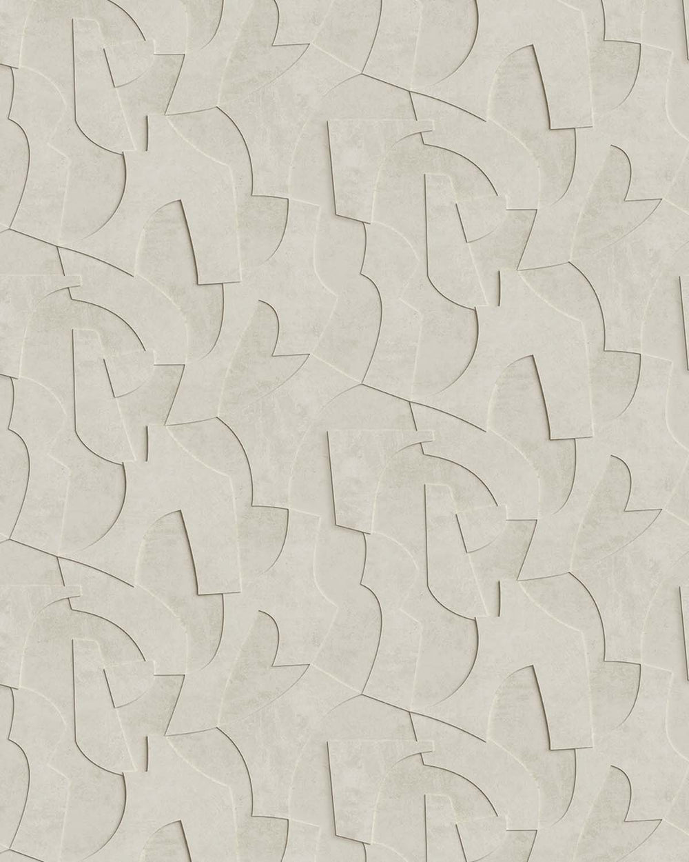 Grey Pebble Sculptural Bas-Relief Abstract Residential Mural RM9284