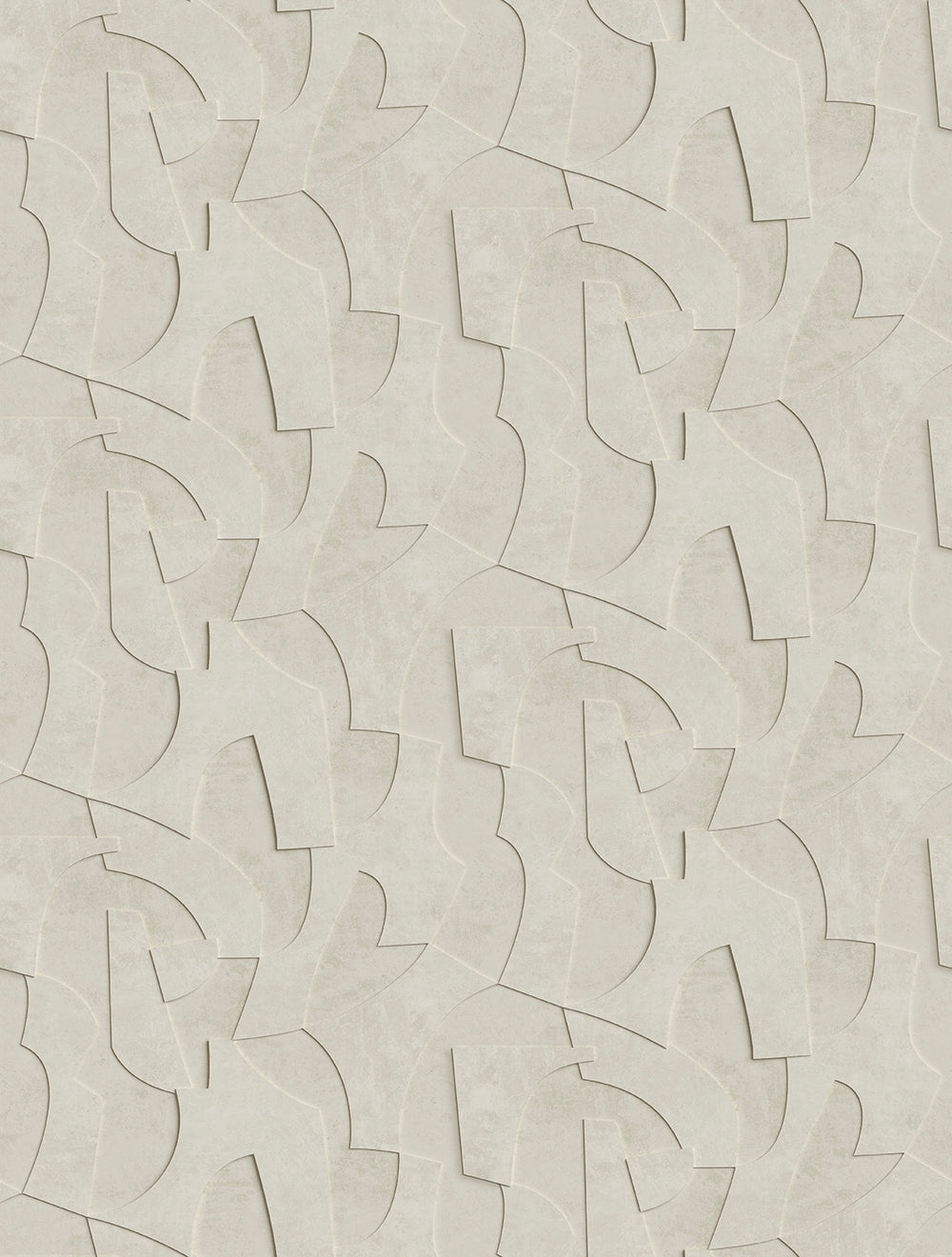 Grey Pebble Sculptural Bas-Relief Abstract Residential Mural RM9284