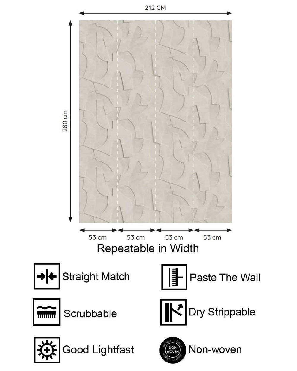 Grey Pebble Sculptural Bas-Relief Abstract Residential Mural RM9284