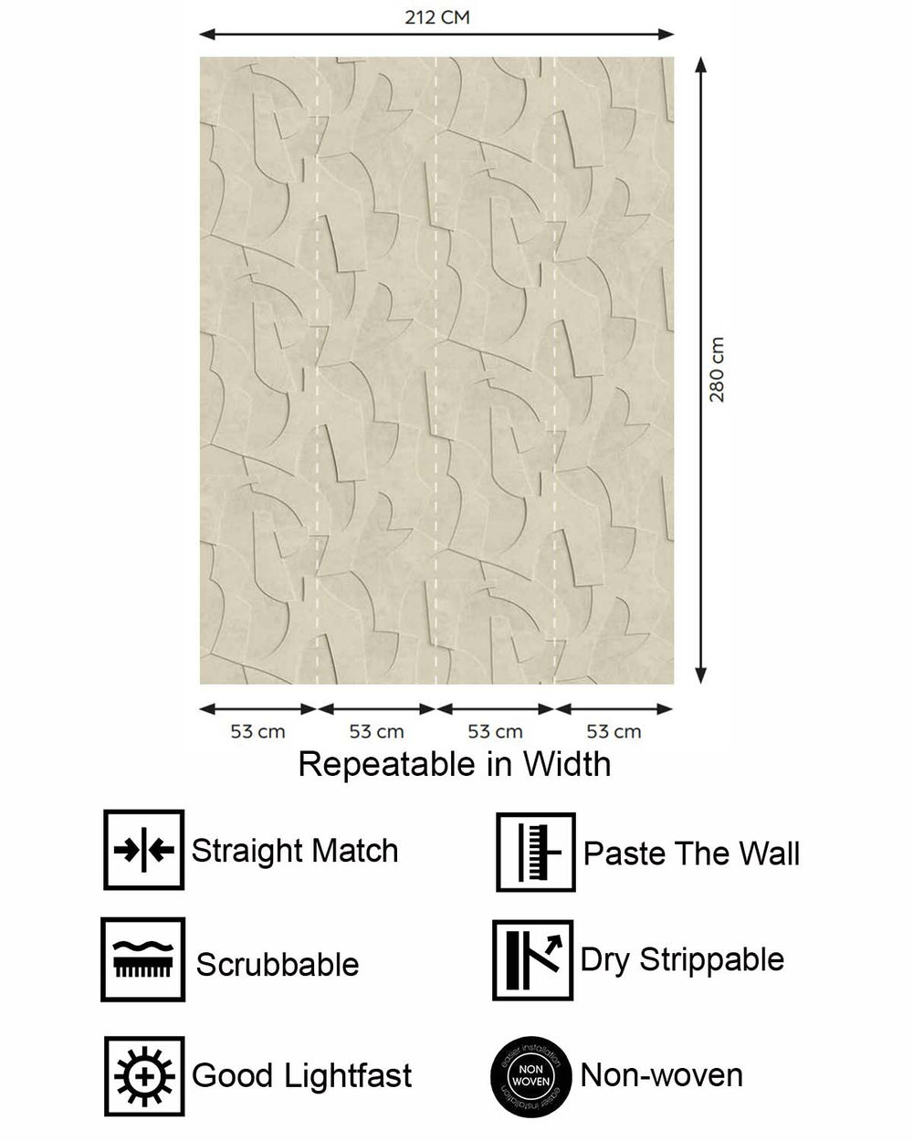 Desert Khaki Sculptural Bas-Relief Abstract Residential Mural RM9285