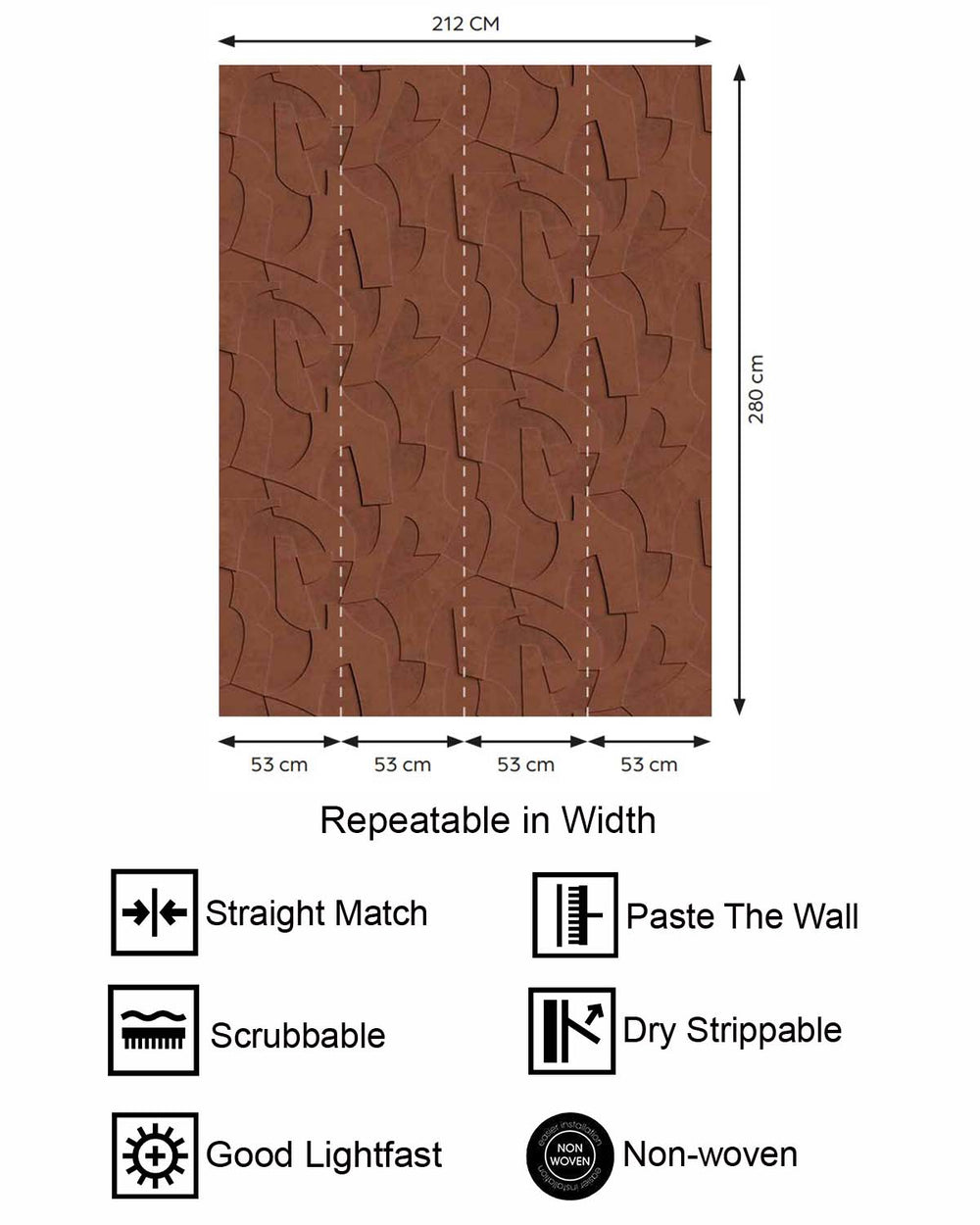 Sencha Brown Sculptural Bas-Relief Abstract Residential Mural RM9287