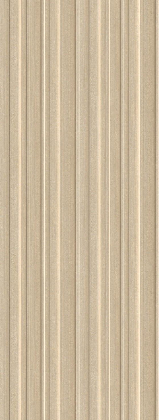 Best Beige 3D Faux Wood Slat  Residential Mural RM9288