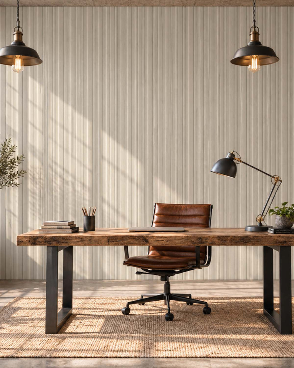 Play on Grey 3D Faux Wood Slat  Residential Mural RM9290