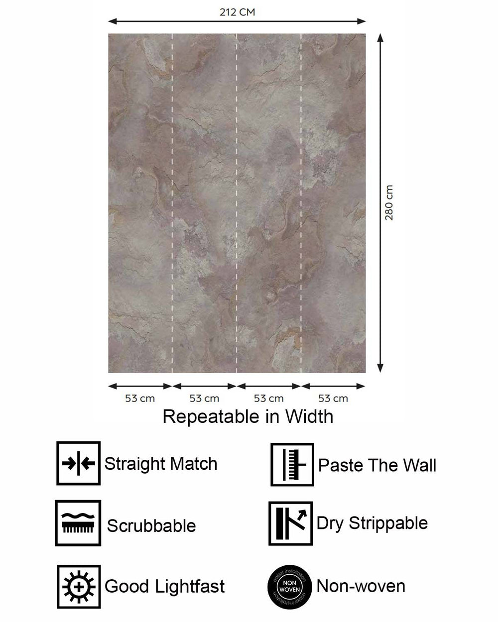 Vintage Khaki Stone Distressed Plaster Residential Mural RM9299