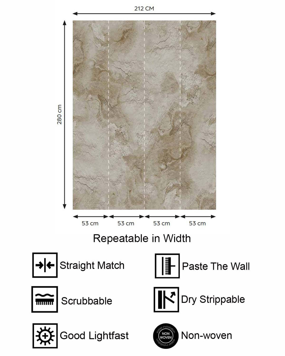 Agate Grey Stone Distressed Plaster Residential Mural RM9304