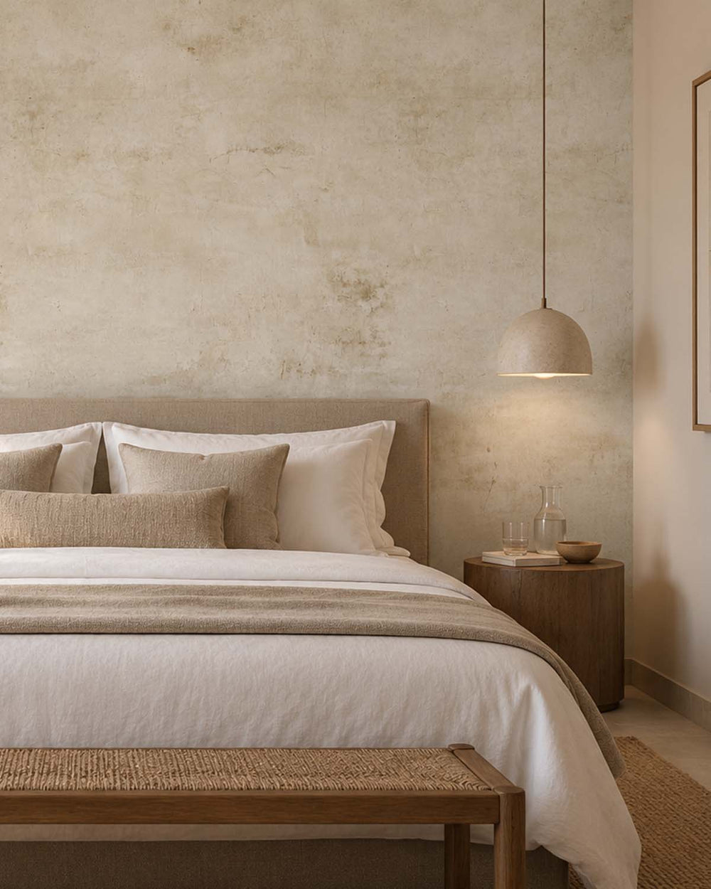 Oyster Grey Limewash Faux Texture Residential Mural RM9308