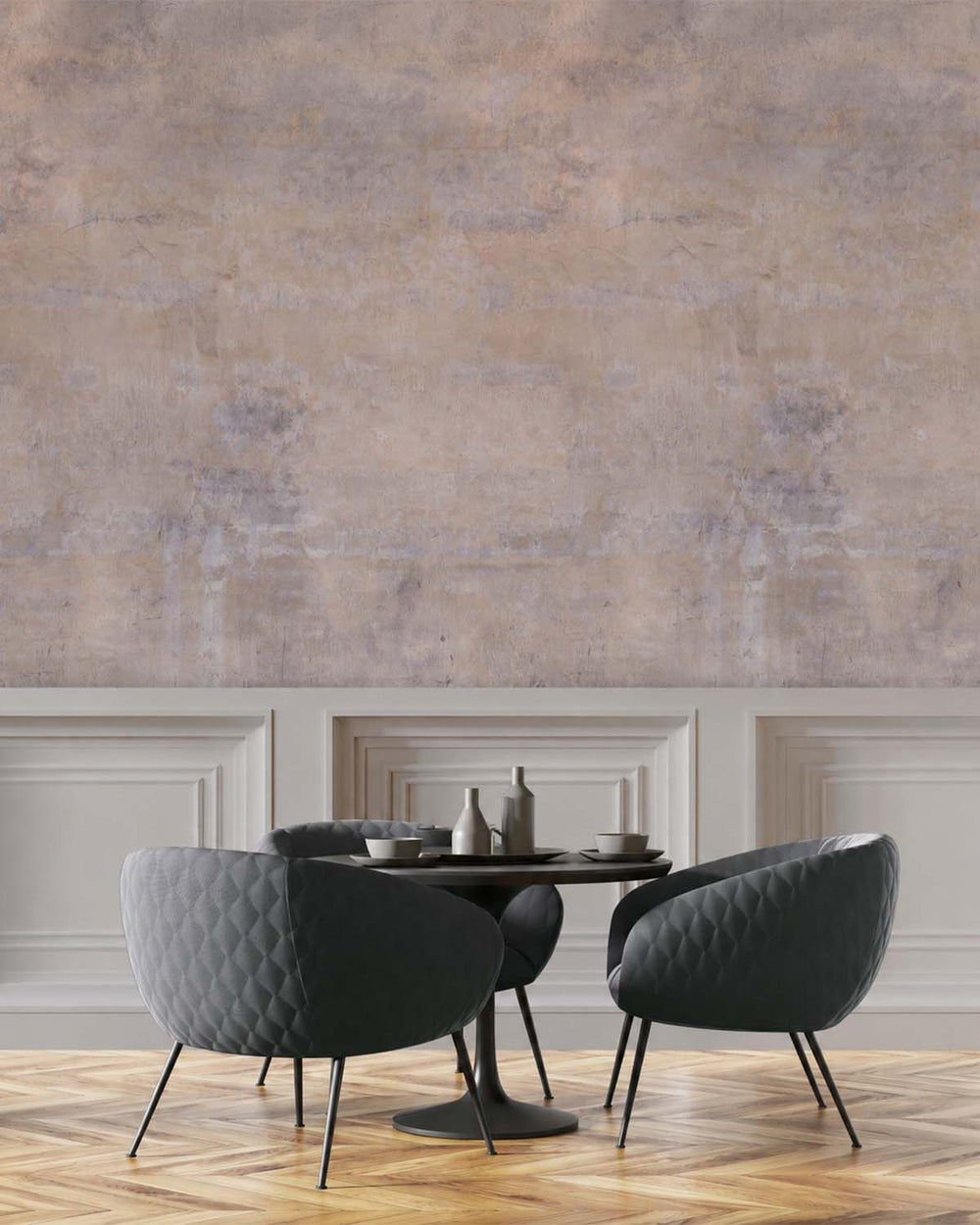Sorrell Brown Limewash Faux Texture Residential Mural RM9310