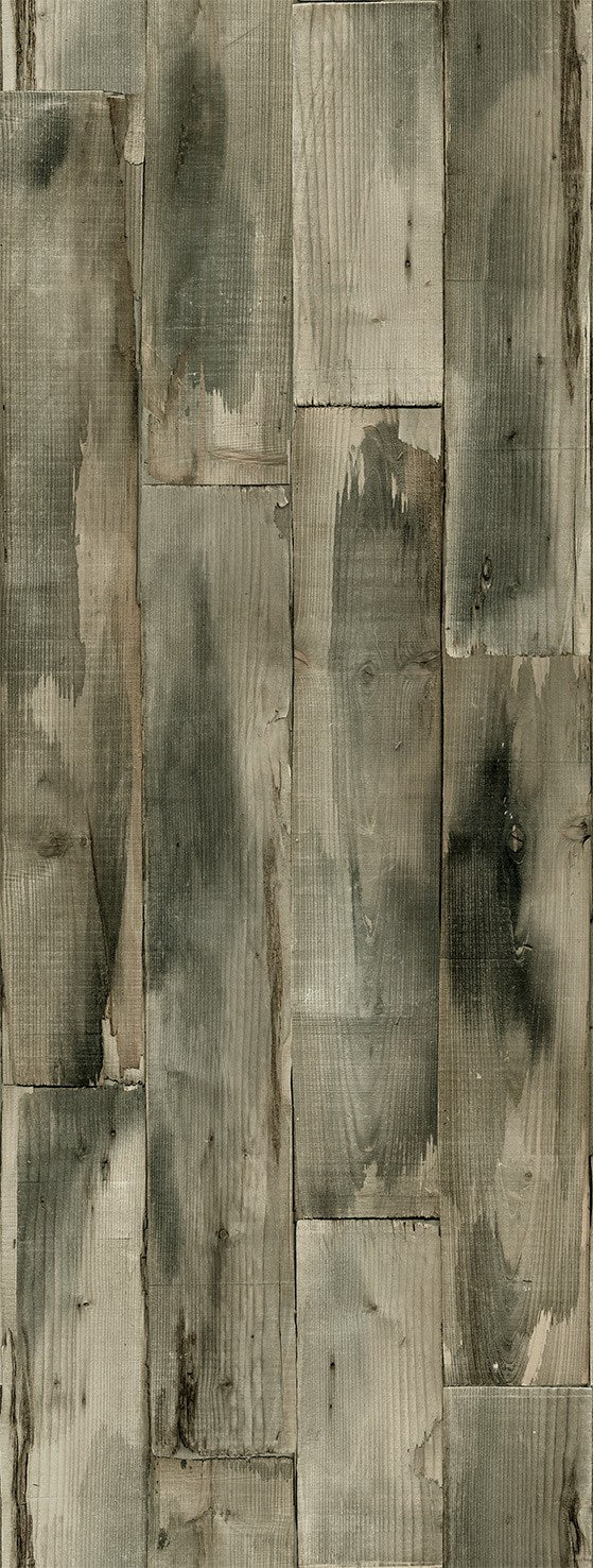 Graphite Reclaimed Wood Plank Residential Mural RM9312
