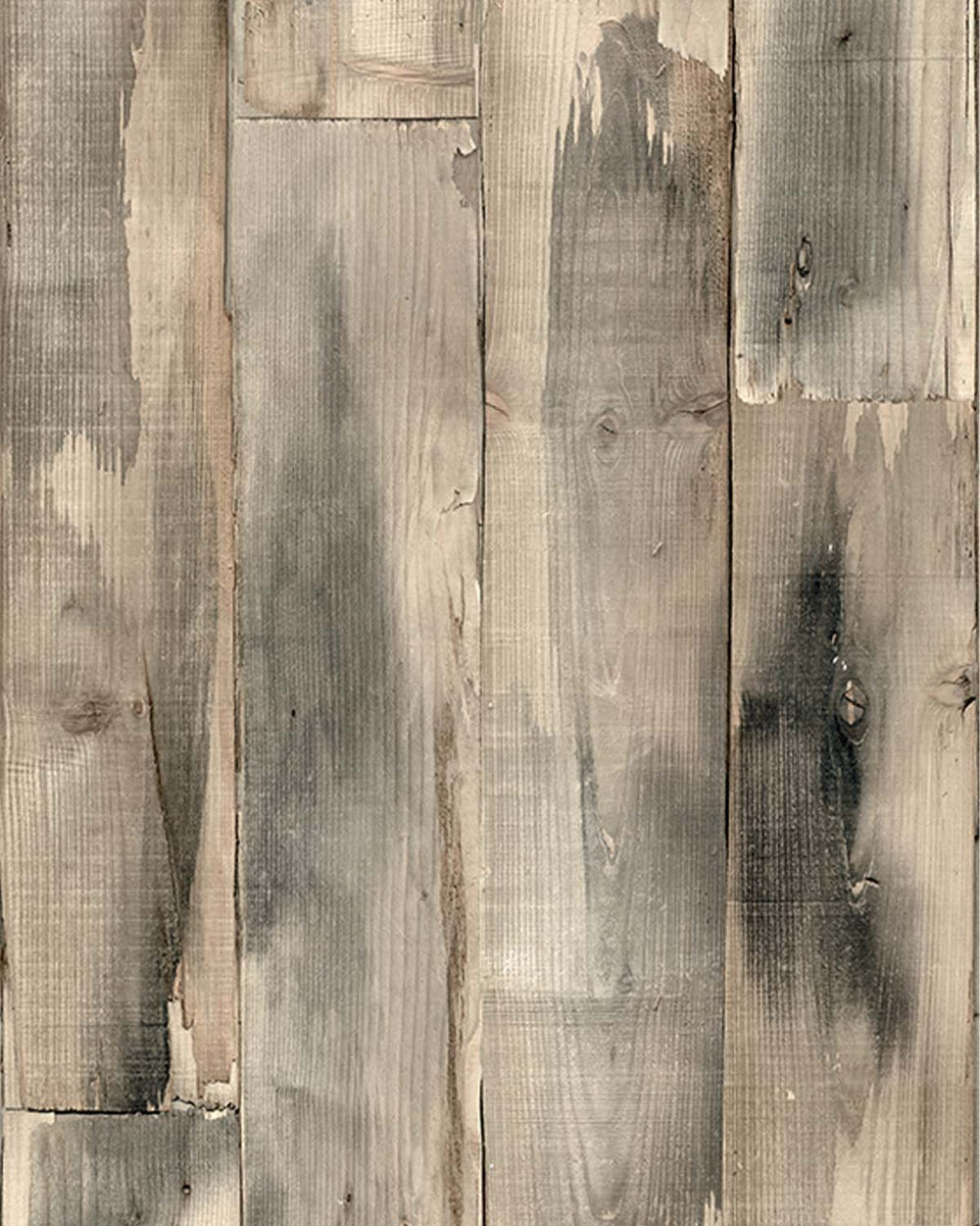 Feather Grey Reclaimed Wood Plank Residential Mural RM9313