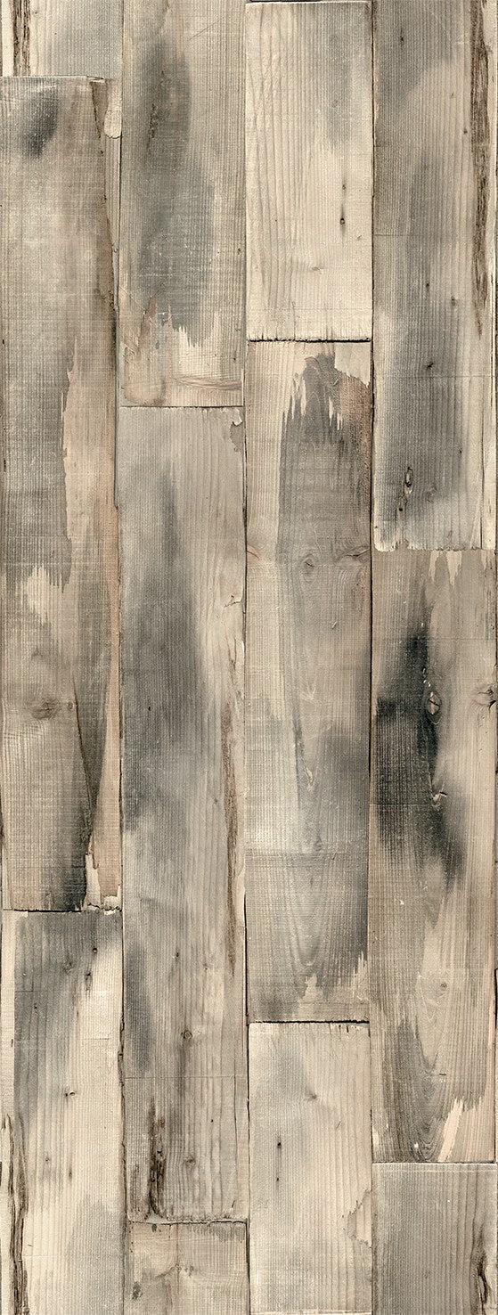 Feather Grey Reclaimed Wood Plank Residential Mural RM9313