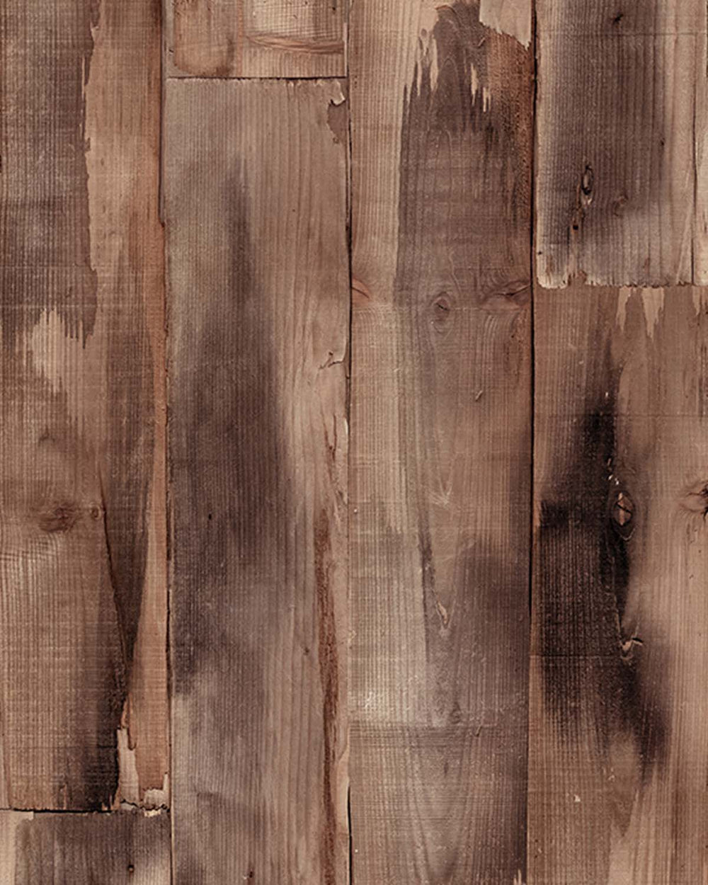 Tawny Brown Reclaimed Wood Plank Residential Mural RM9314