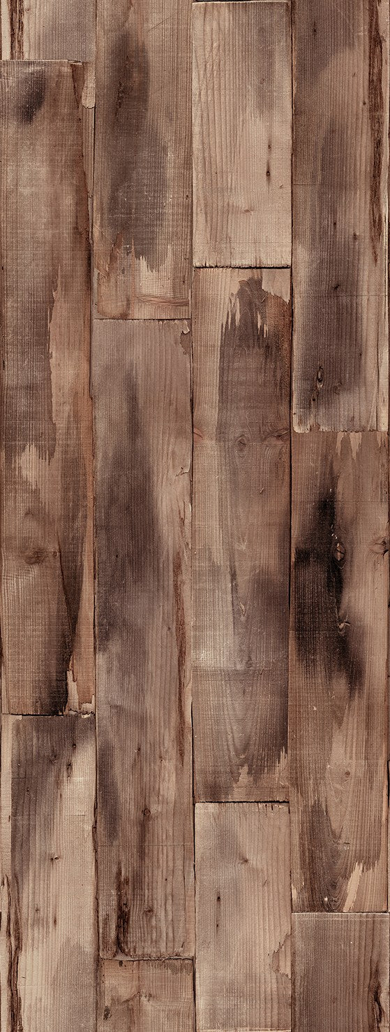 Tawny Brown Reclaimed Wood Plank Residential Mural RM9314
