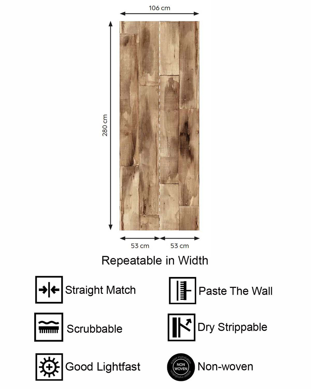 Tan Oak Reclaimed Wood Plank Residential Mural RM9315