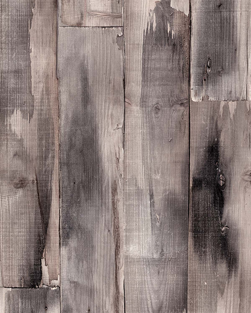 Tassel Taupe Reclaimed Wood Plank Residential Mural RM9316