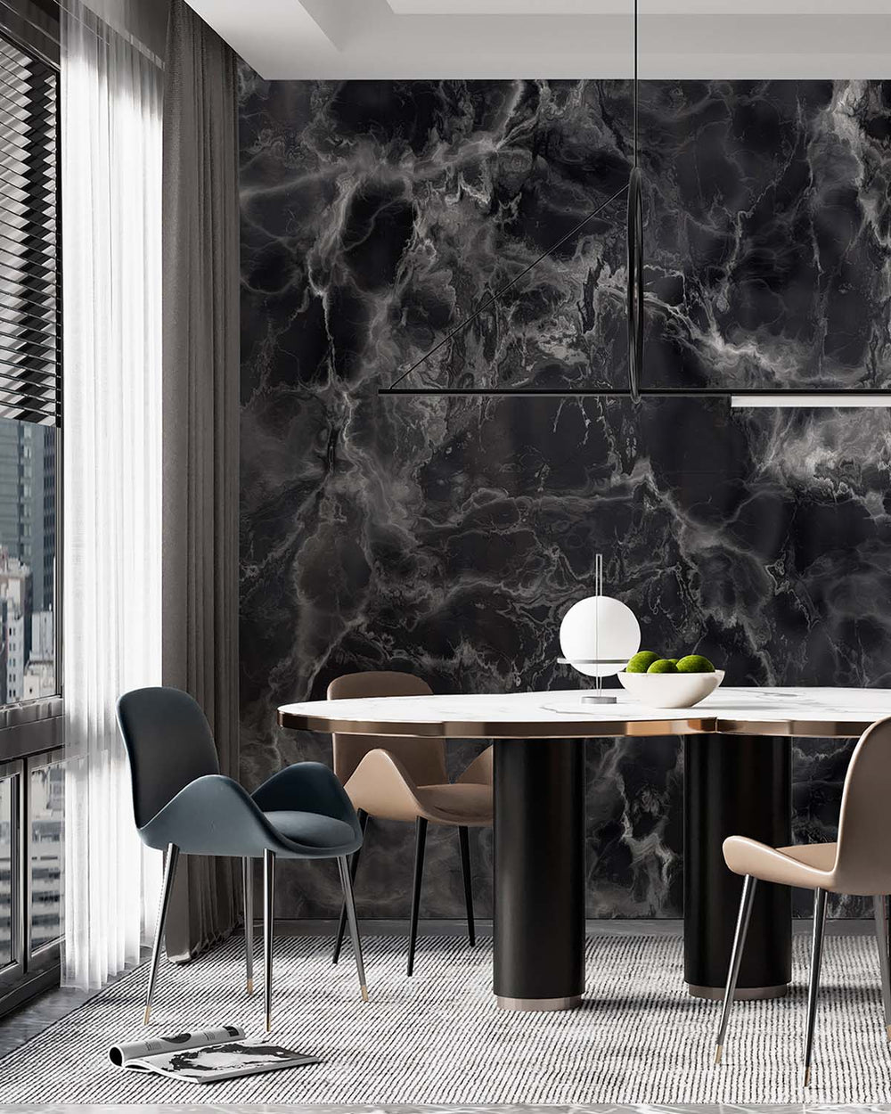 Bastille Seamless Marble Residential Mural RM9319