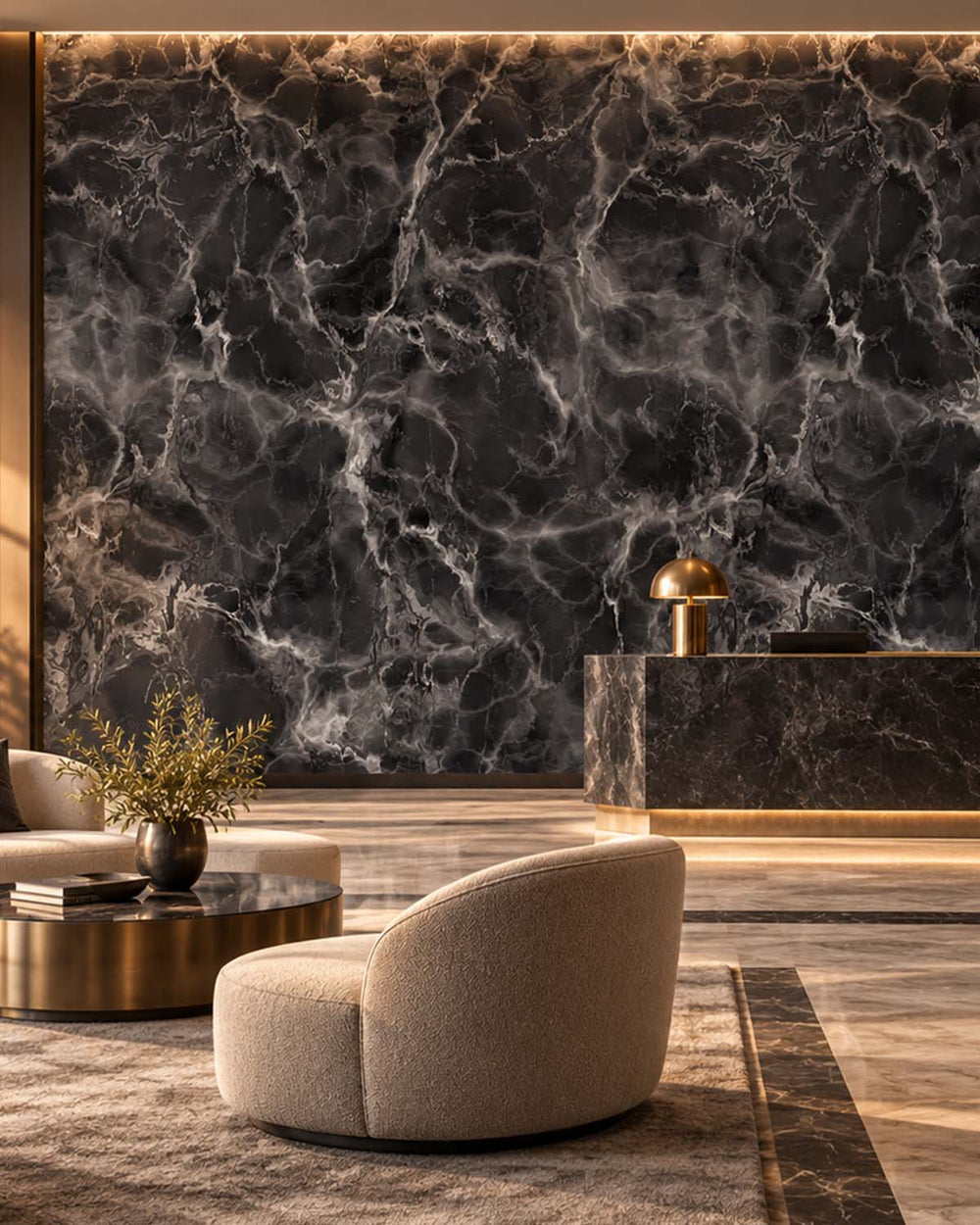 Bastille Seamless Marble Residential Mural RM9319