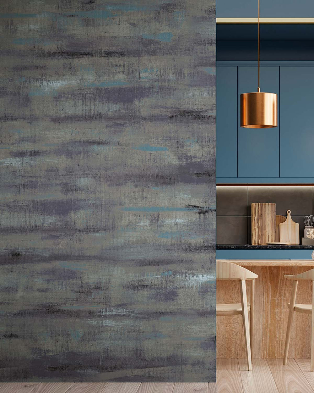 Blackish Grey Weathered Barn Wood Residential Mural RM9321