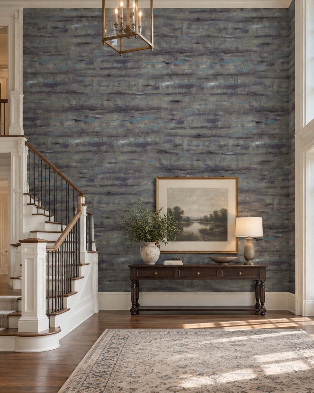 Blackish Grey Weathered Barn Wood Residential Mural RM9321
