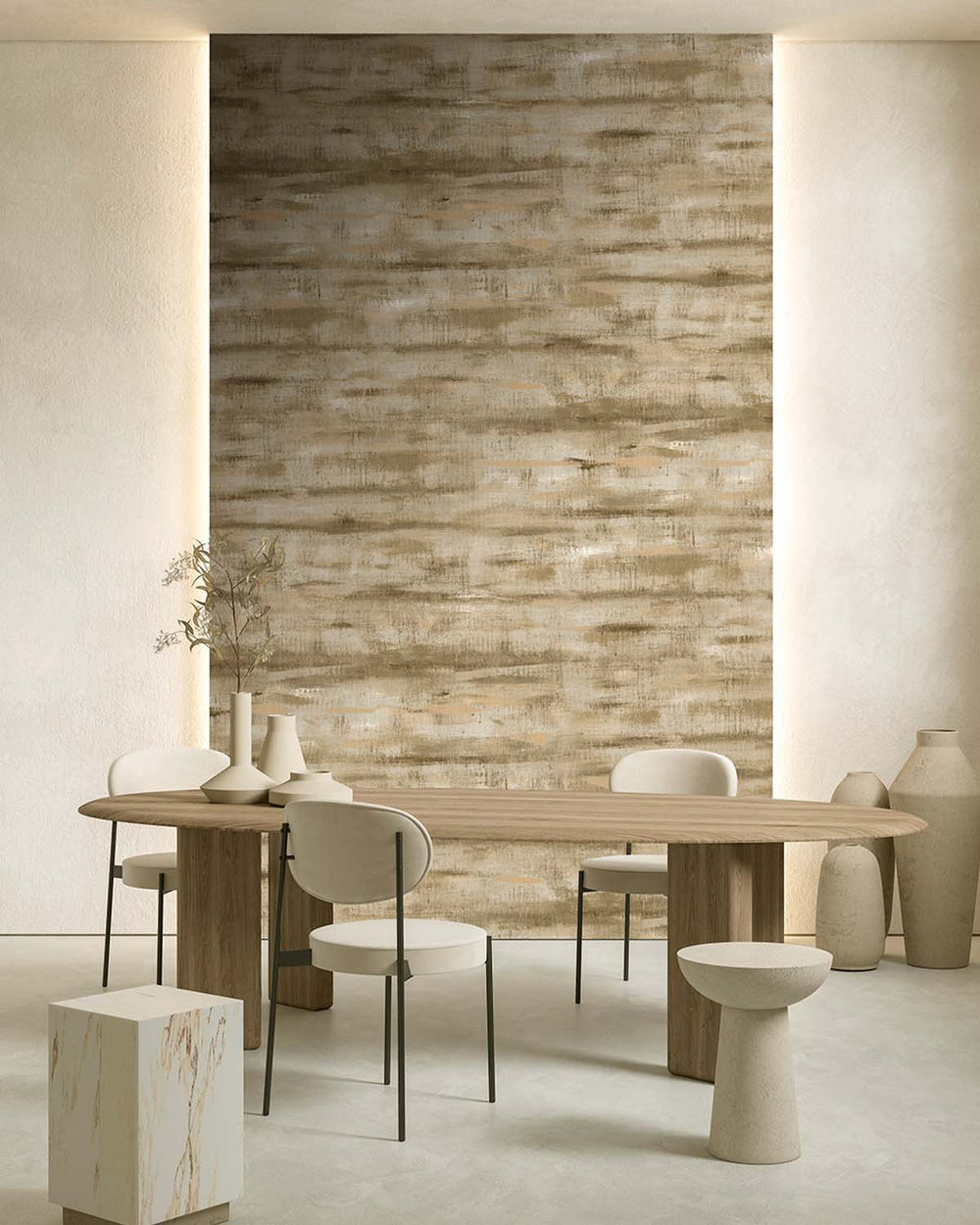 French Bistre Weathered Barn Wood Residential Mural RM9323