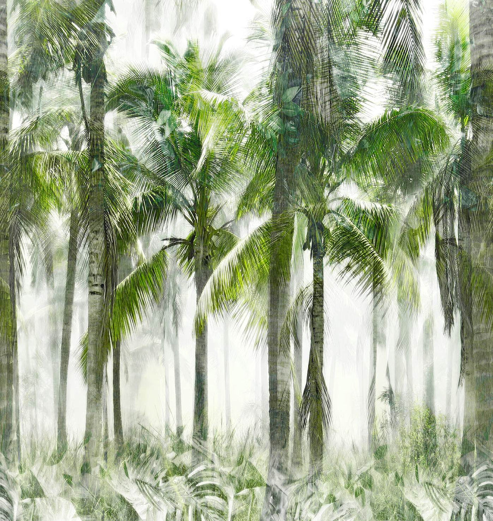 Hinterlands Green Misty Palm Grove Residential Mural RM9324