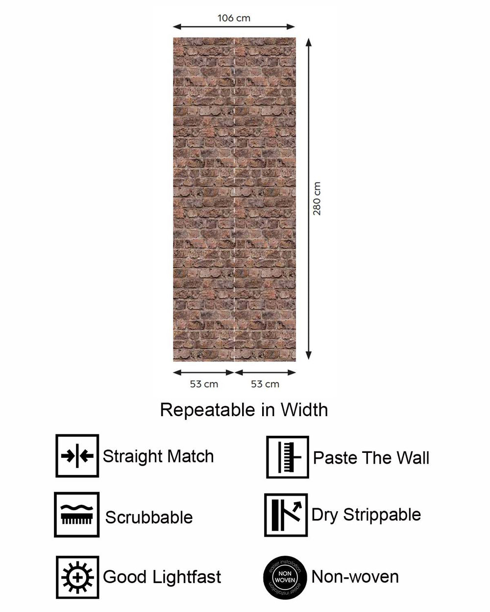 Indian Reed Rustic Faux Brick Residential Mural RM9326