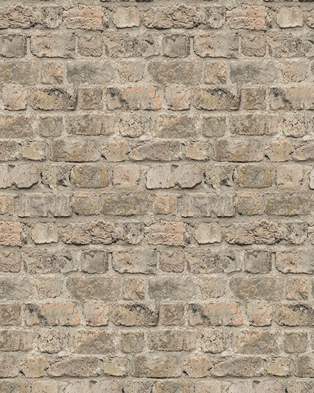DaVanzo Beige Rustic Faux Brick Residential Mural RM9327