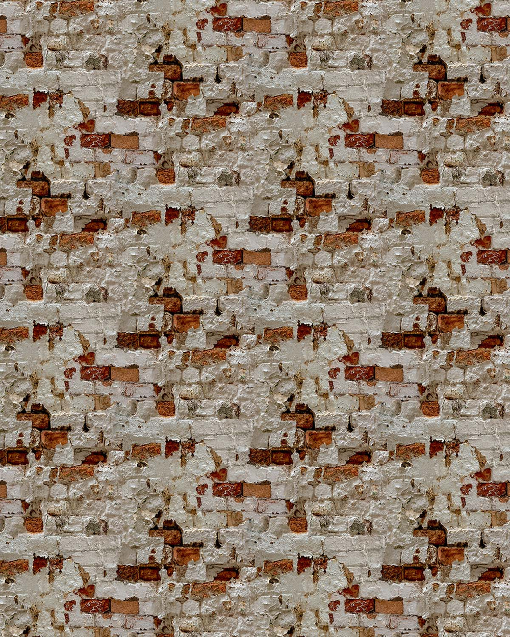 Stone Grey Distressed Exposed Brick Residential Mural RM9330