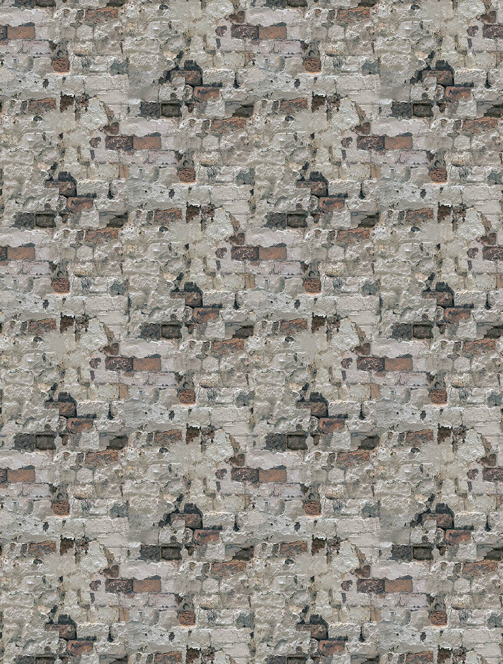 Warm Granite Distressed Exposed Brick Residential Mural RM9331