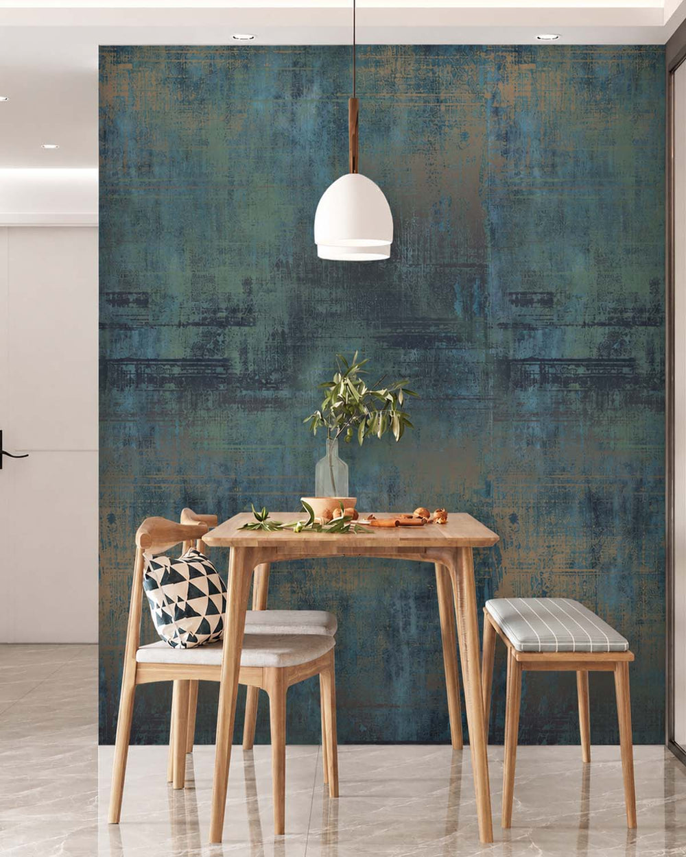 Celtic Rush Faux Distressed Concrete Residential Mural RM9335