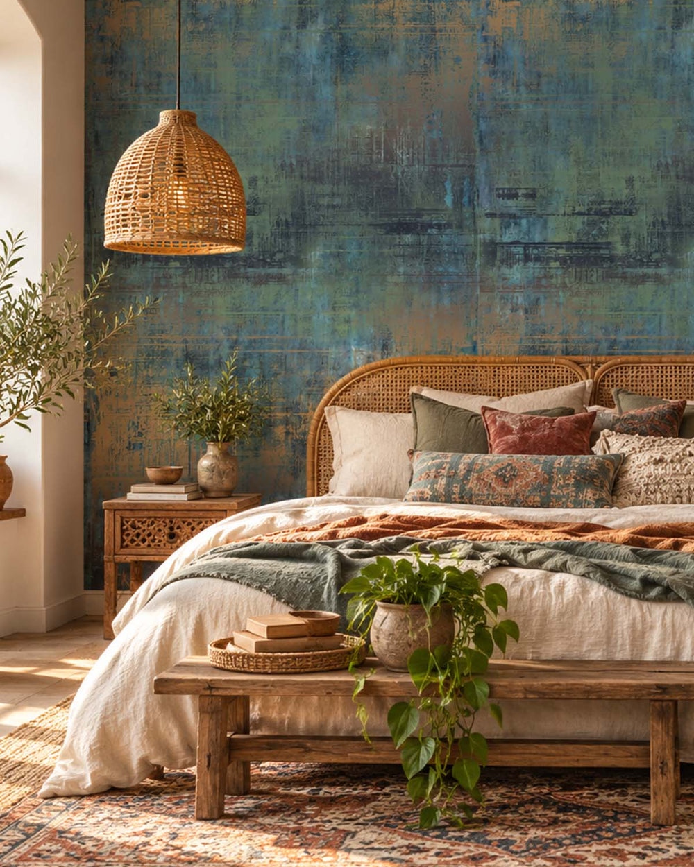 Celtic Rush Faux Distressed Concrete Residential Mural RM9335