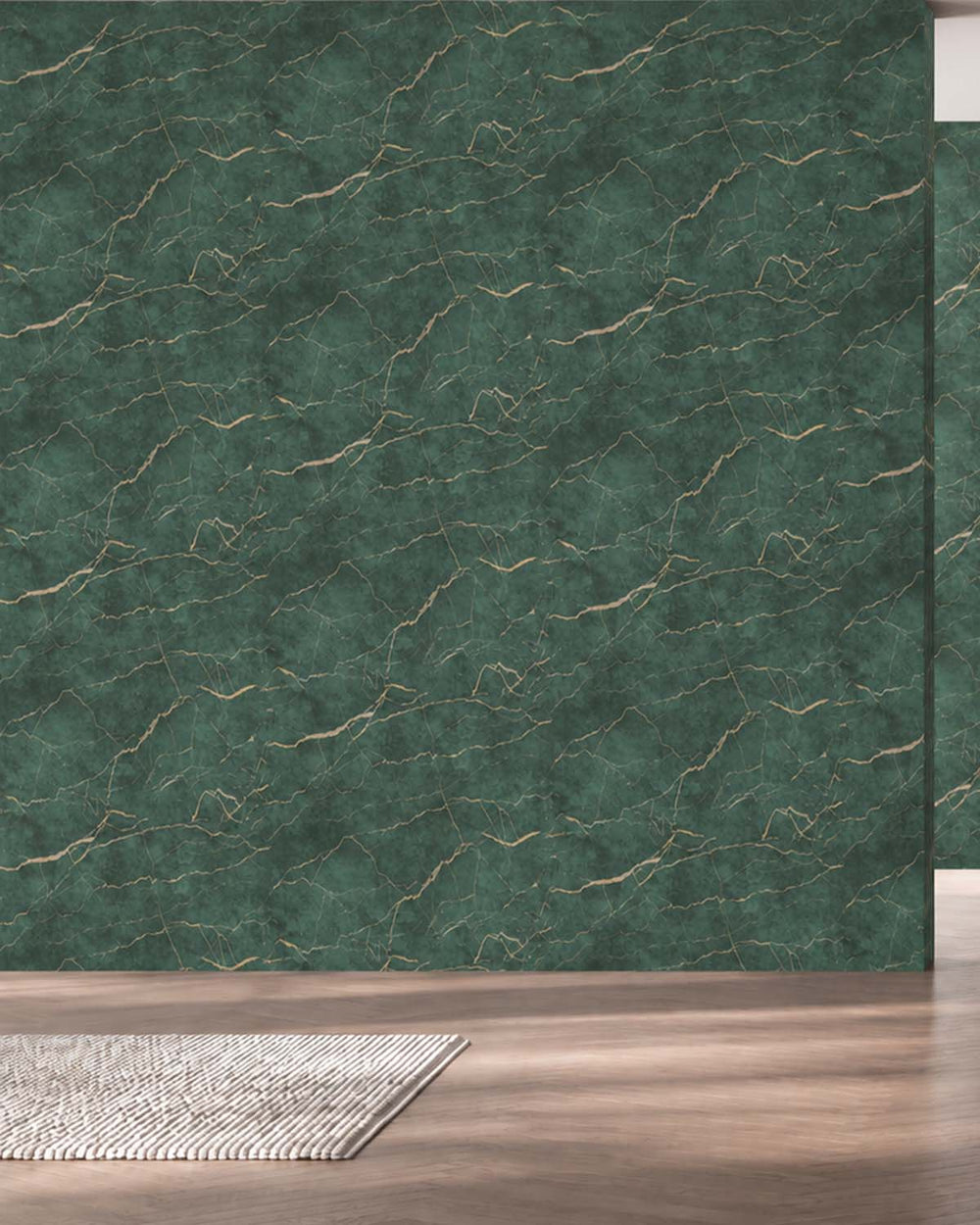 Mineral Green Faux Marble Accent Residential Mural RM9343
