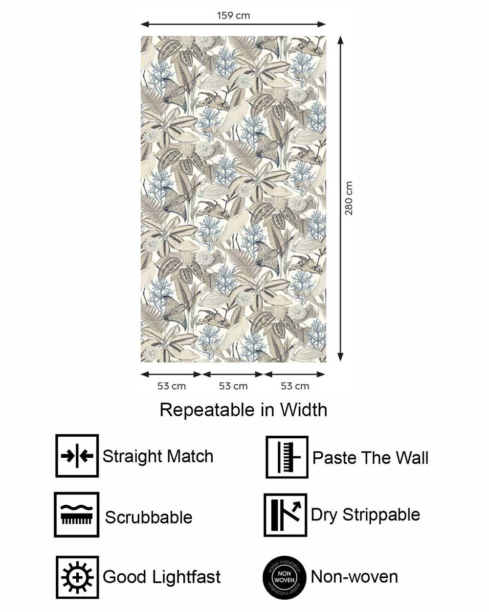Mica Creek Exotic Menagerie Nocturne Residential Mural RM9346