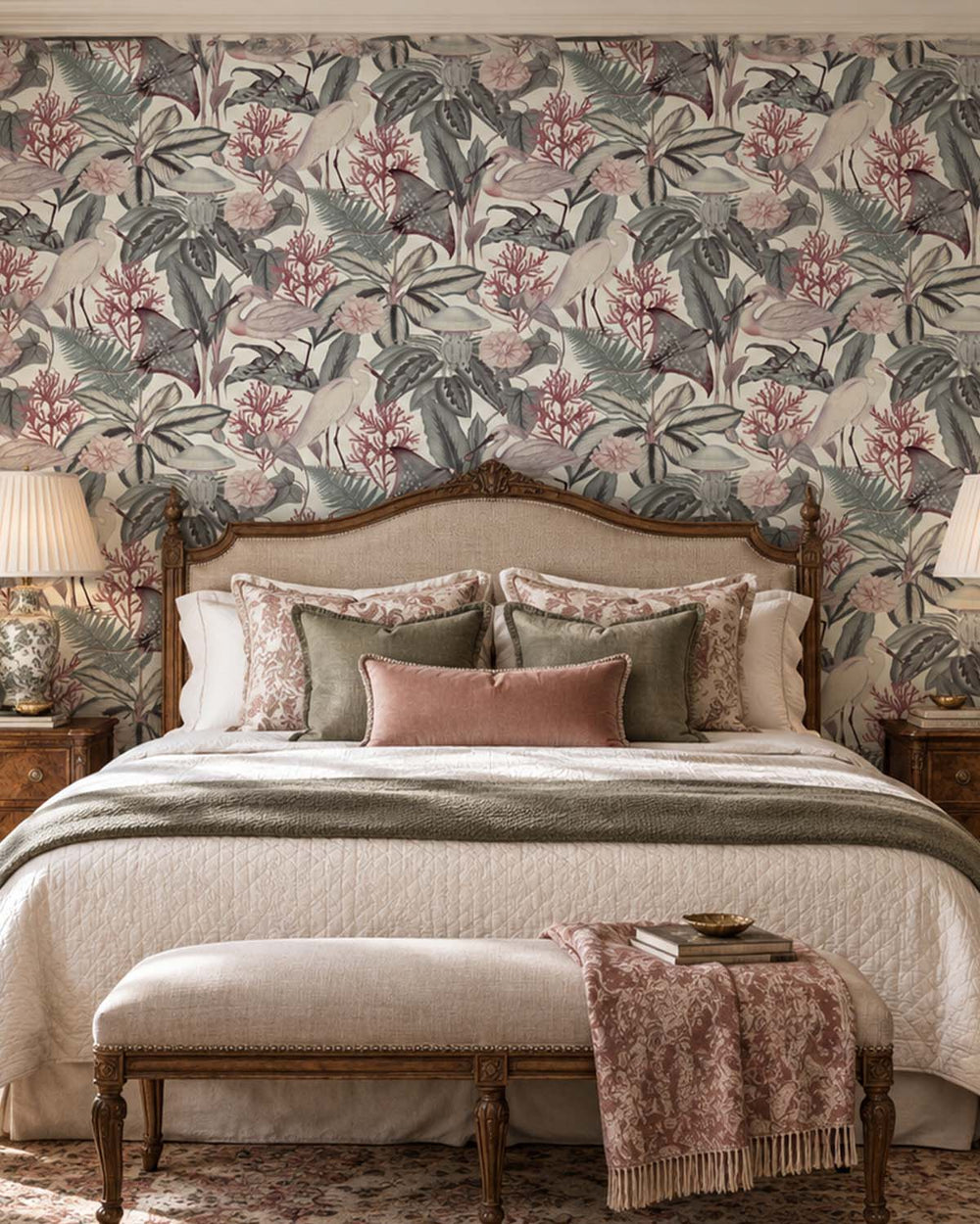 Deco Rose Exotic Menagerie Nocturne Residential Mural RM9347